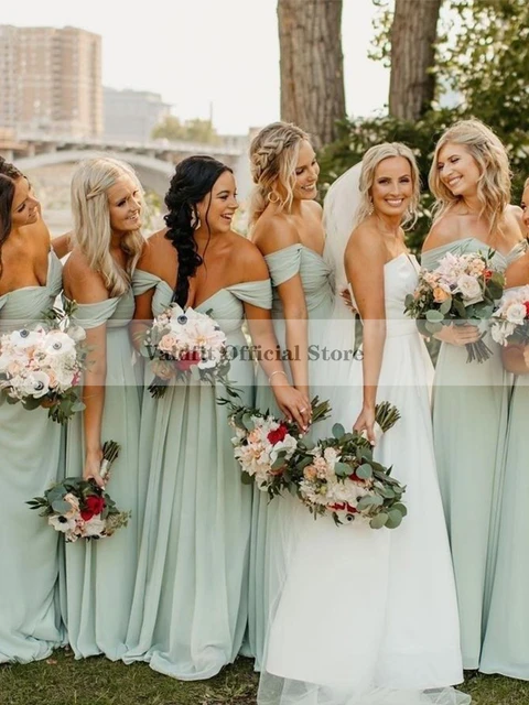 Fashion sage maid of honor dresses