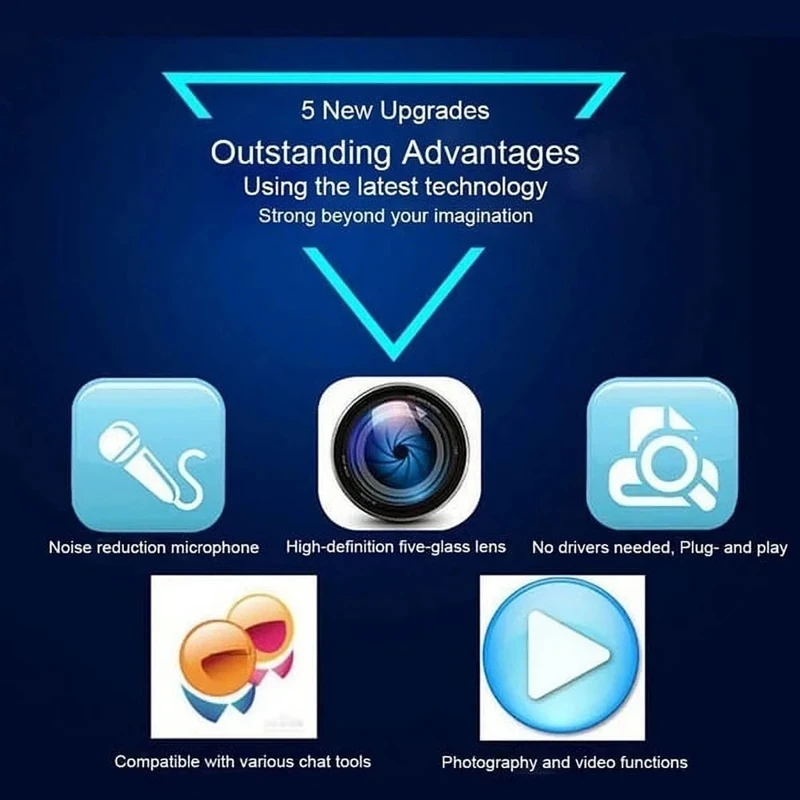 Webcam de computador sem unidade USB 1080P Webcasting HD Vídeo Conferência E-learning Forte compatibilidade Conheça a maioria dos sistemas