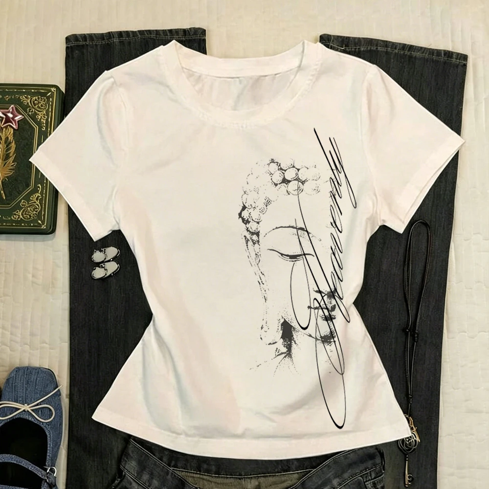 Crop Top Women Trashy Y2k 2000s Tops Woman T-shirts Female Clothing Emo 90s Vintage Clothes Kawaii Gothic Anime Girl Kpop Goth