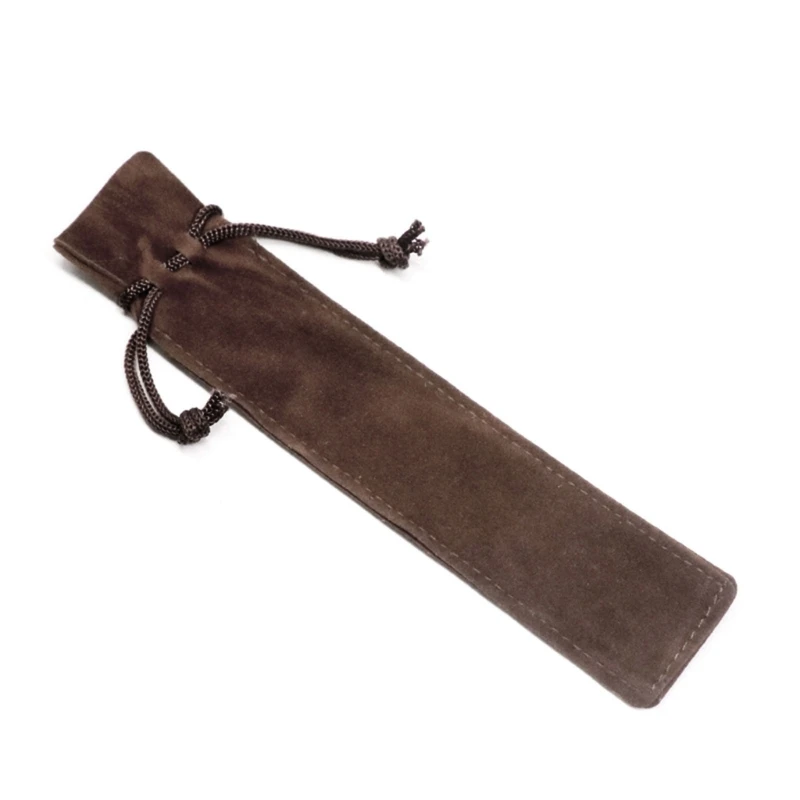 1Pc Fluwelen Penzakjes Trekkoord Penzakje Pen Geschenkzakje Enkele Penhouder Verpakkingen Hoes voor School Office Business