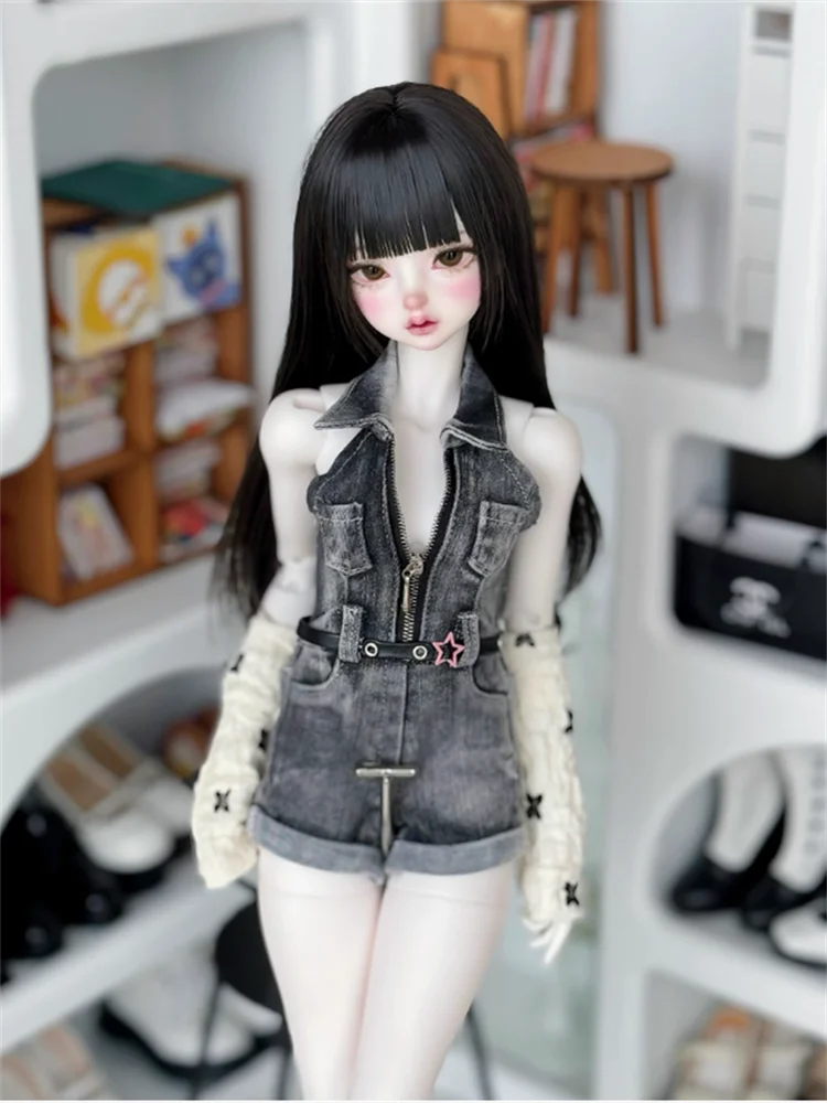 1/4 MSD MDD Doll One-piece Denim Shorts For BJD Doll Clothing Accessories(No Doll)