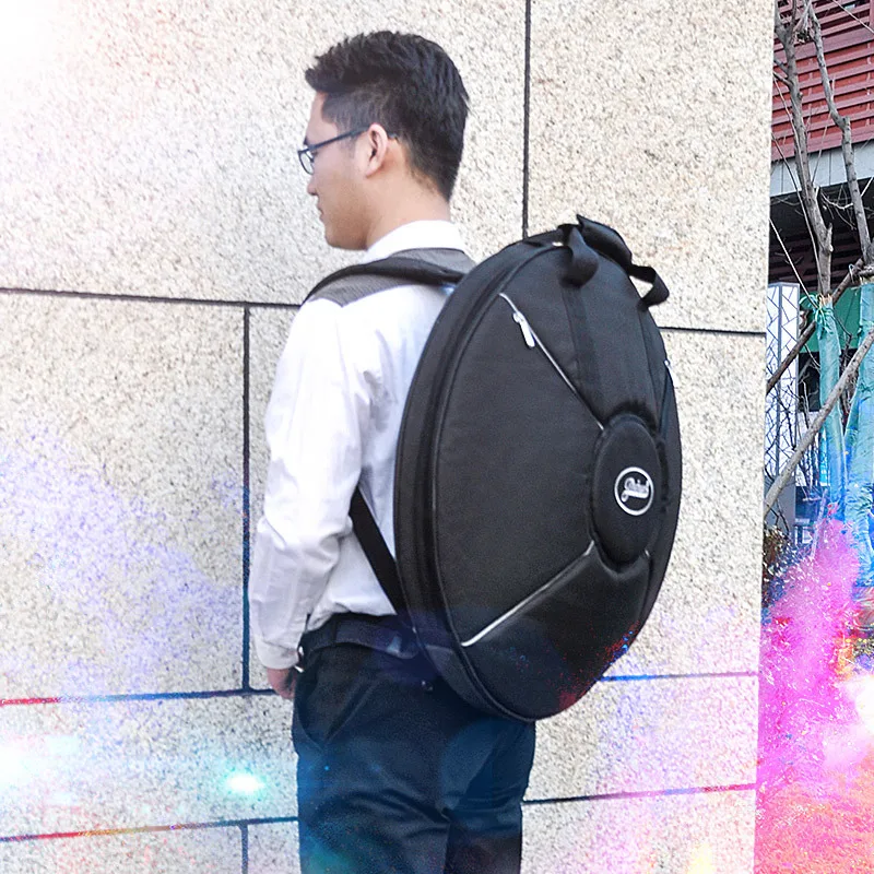 Double Shoulder Ling Drum Bag, Colorful Hollow Drum  2 in 1 Handpan Backpack