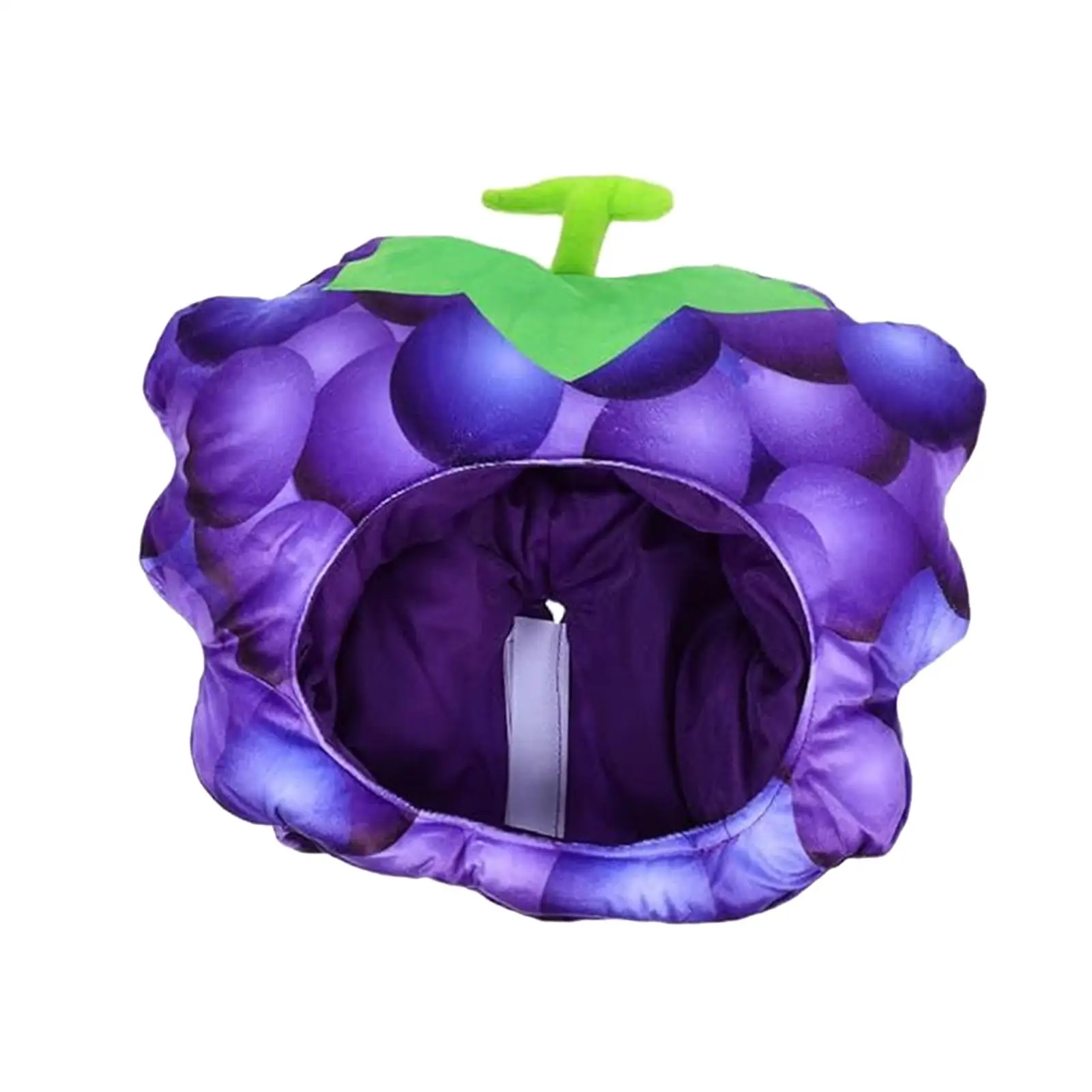 Grape Themed Headgear Hat Plush Lightweight Warm Decorative Fruit Headwear for Holidays Stage Show Party Supplies Festivals Gift