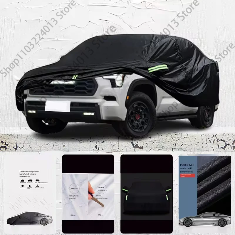 

For Toyota sequoia Anti-UV Sun Shade Rain Snow Resistant Black Cover Dustproof Car umbrella Full Car Cover Outdoor Protection