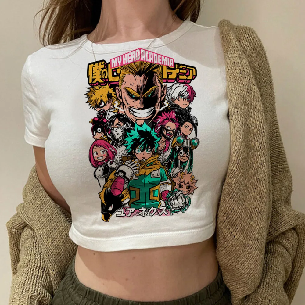 My Hero Academia crop top Hada gyaru lindo Grunge Streetwear coqueta 2025 y2k camisetas para adolescentes