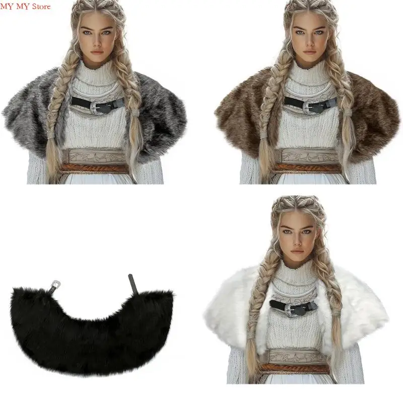 

N1HE Средневековый винтажный стиль искусственные мех накисы