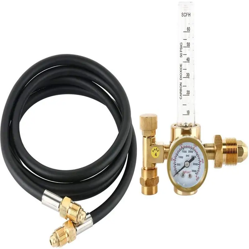 Imagem -02 - All Copper American Estilo Argon Pressure Reducer com Tubo de Pele Cga580 Argon Arc Welding Machine Pressure Reducer Hx191c