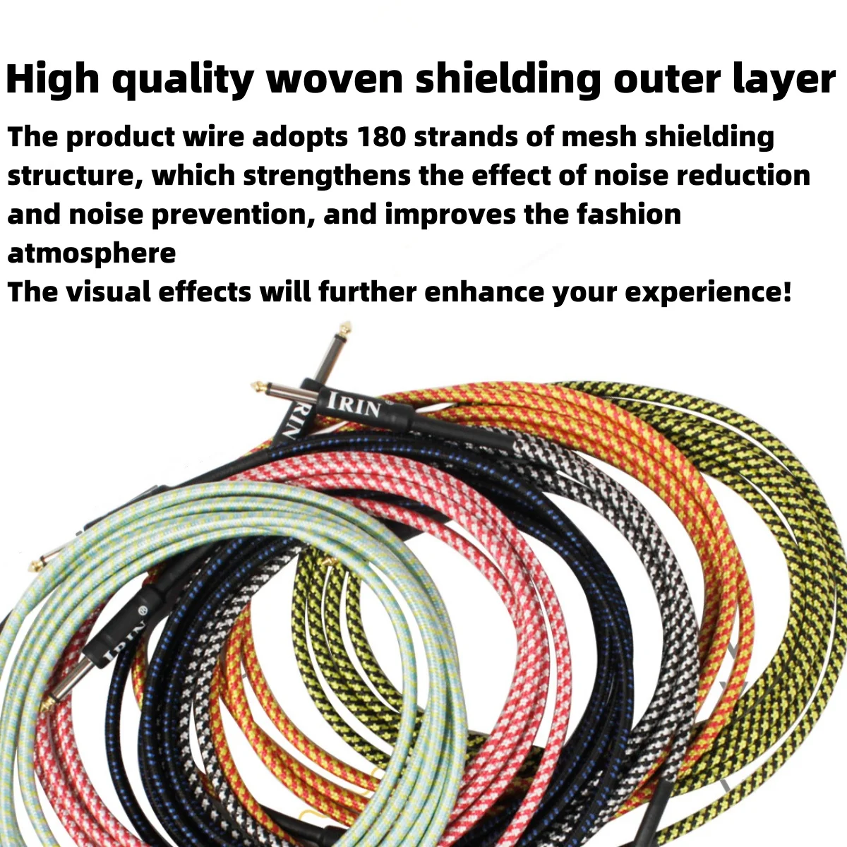 IRIN 3M Guitar Cable Stringed Instrument Accessories No Noise Audio Wire Cord Musical Instrument Parts for Electric Guitar Bass