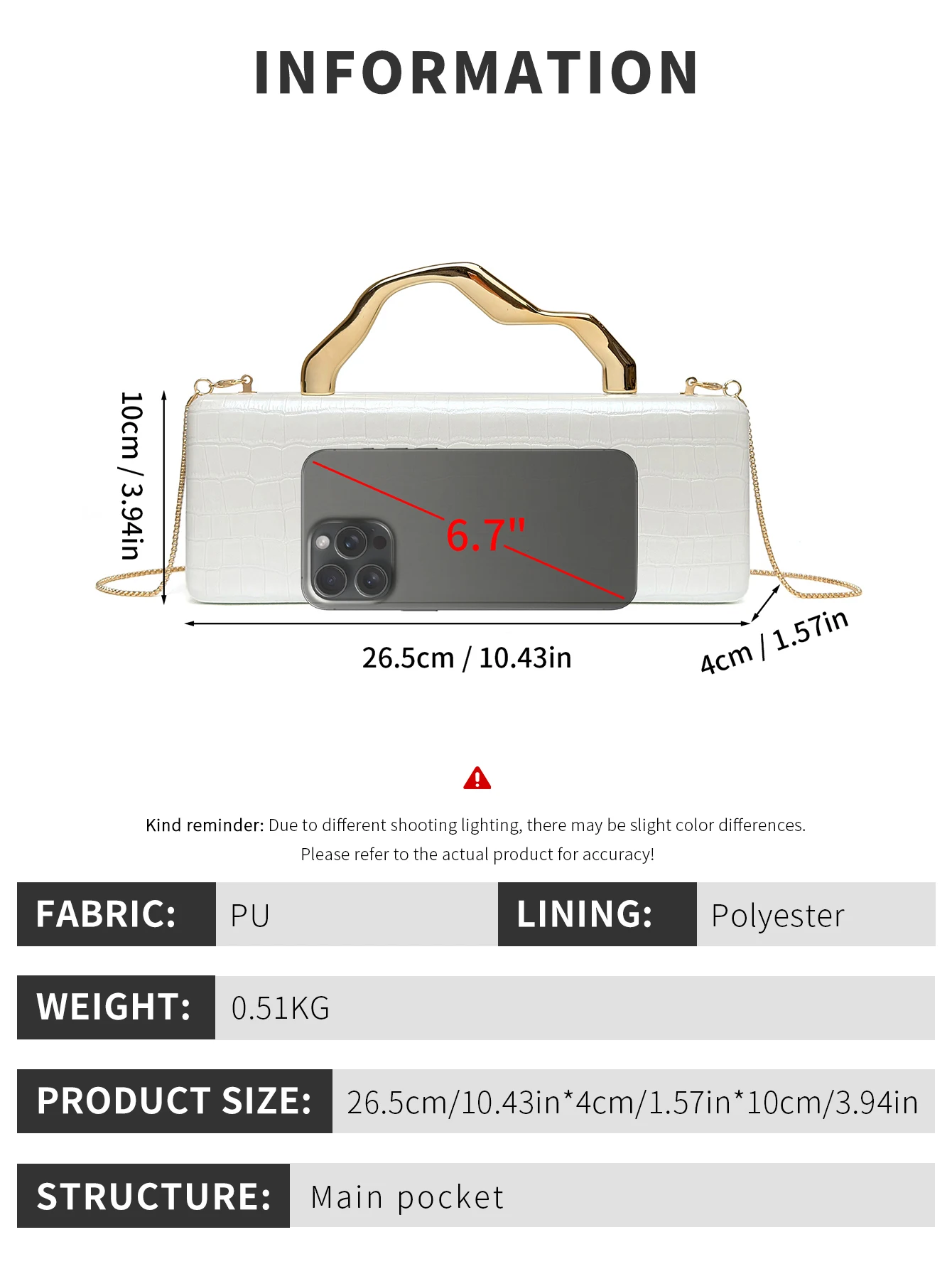 Luxuriöse Abendclutch mit Krokodilprägung in Gold, Damenmode, Party-/Hochzeitstasche, Umhängetasche mit Kette, lange Damenbrieftasche. – Detail 2