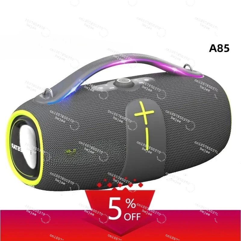 A85 high quality portable subwoofer speaker fully upgraded. IP6 waterproof rating 4 play modes 3 music file decoding