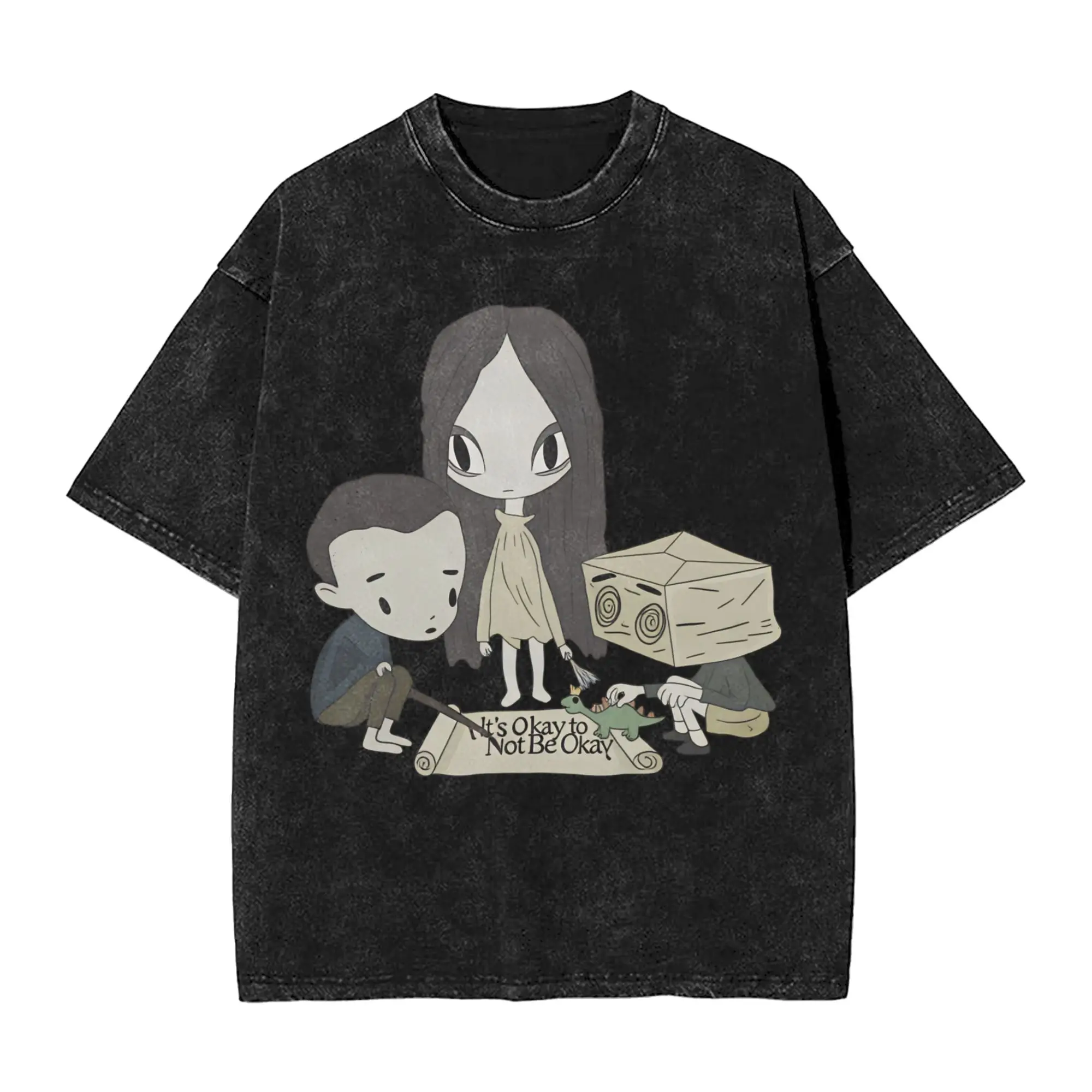 It’s Okay to Not be Okay Cartoon T-Shirt  Harajuku T-Shirts Short-Sleeved Awesome Tshirt Summer Cotton O-Neck Oversize Clothing