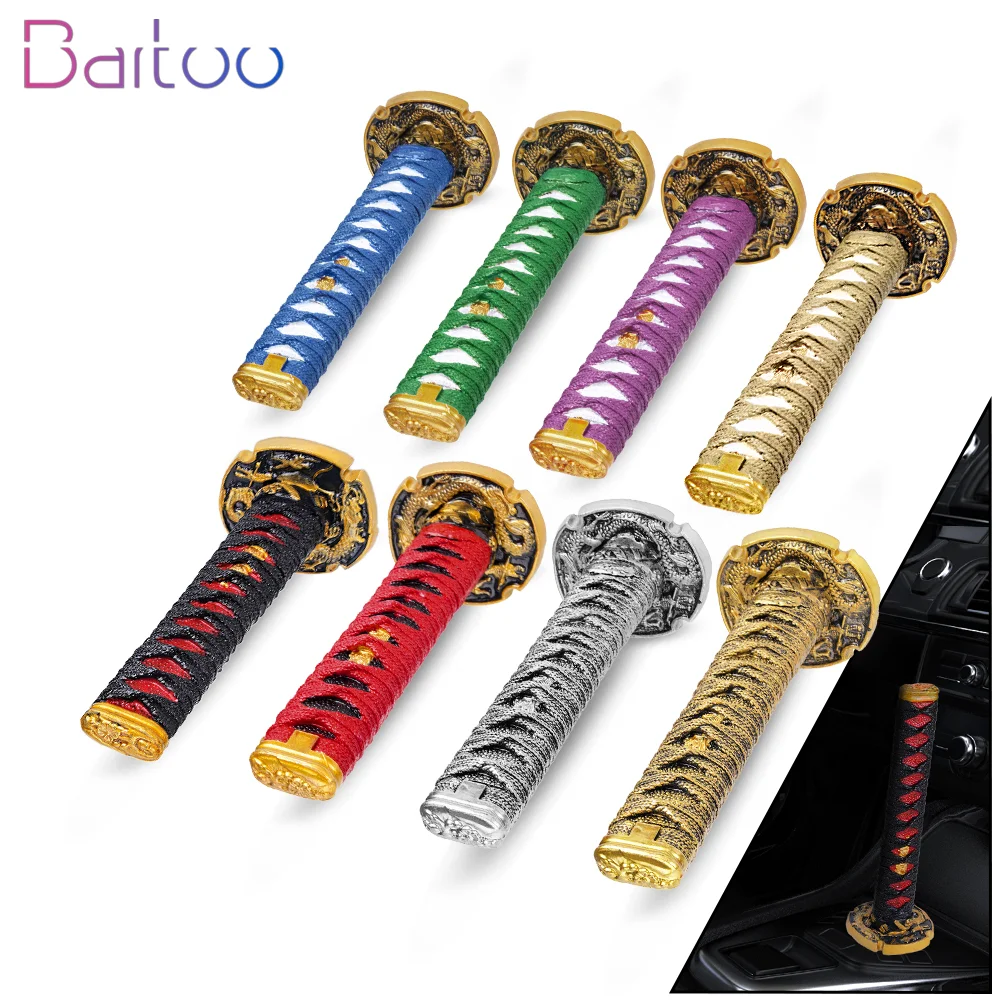 

Bartoo-185mm/230mm Universal JDM Katana Samurai Sword Shift Knob Shifter With Adapters Gear Shift knob For Most Car SFN213-216