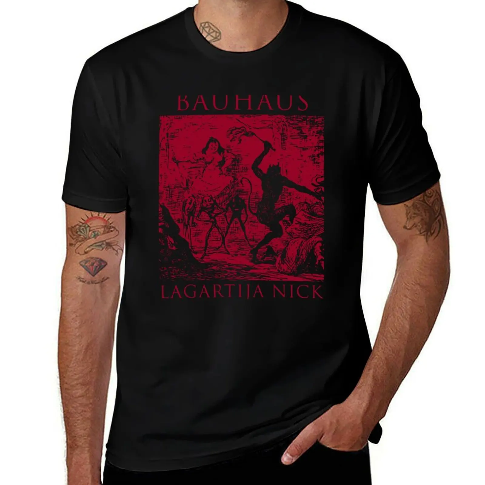 Bauhaus - Lagartija Nick 1982 T-Shirt vintage graphic tee boys animal print sublime vintage heavy weight t shirts for men