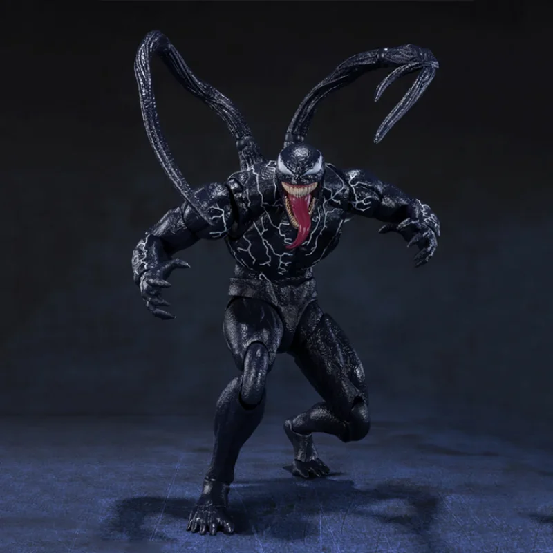 Bandai Original SHF Venom 2 VENOM: LET THERE BE CARNAGE S.H.Figuarts Anime Action Figures Toys for Boys Girls Kids Gift