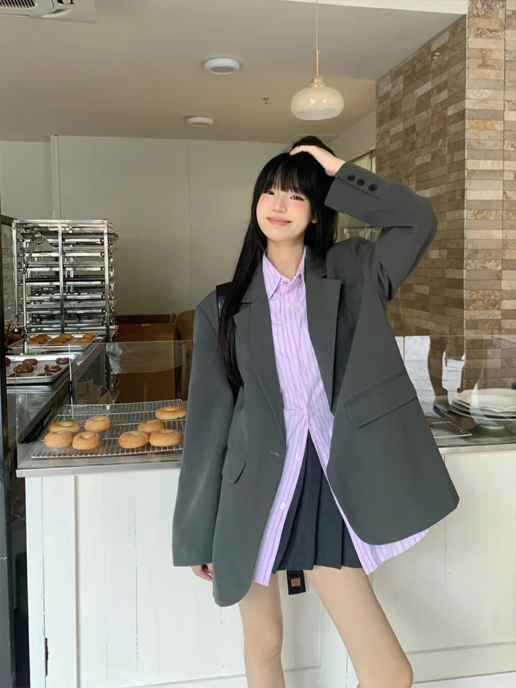 

Women"S Outerwear Overcoat Female Blazer Mujer Fitted Mini Sexy Casual-Chic Edgy Designers Cut Checkered Stitching Art Rope