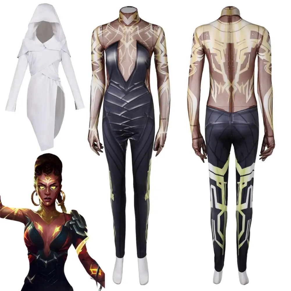 

Arcane Mel Cosplay Fantasia Women Costume Disguise Mel Printed Jumpsuit Roleplay Outfits Female Halloween Carnival Suit