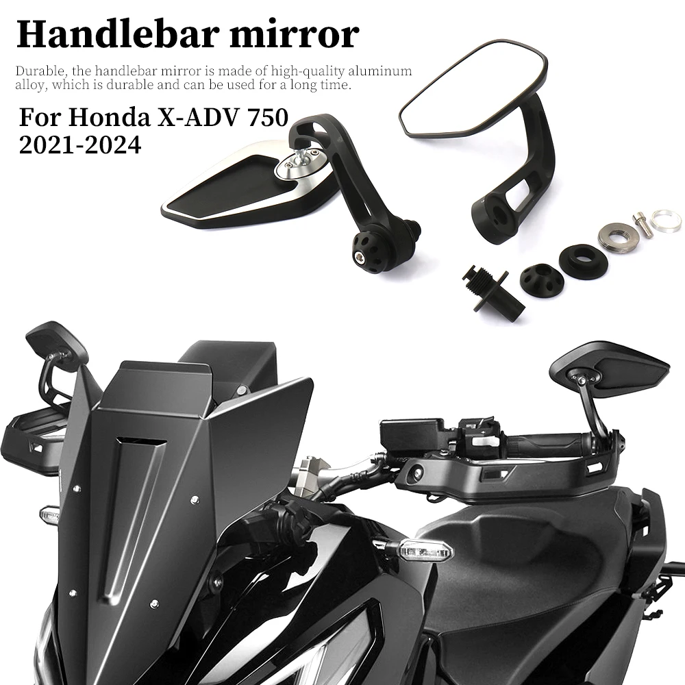 New motorbike modification Accessories handlebar diamond-shaped rear view mirror For Honda X-ADV 750 anti-glare handlebar mirror