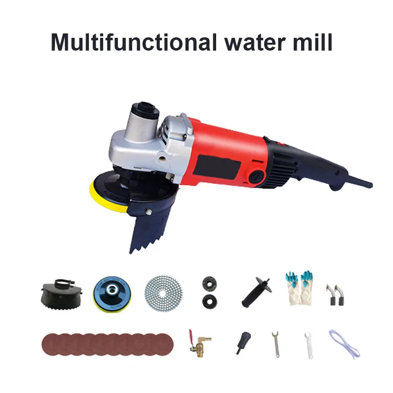 1400W Polisher Machine Stone Concrete Marble Granite Grinding Polishing Machine Polisher Water Mill Angle Grinder Power Tools