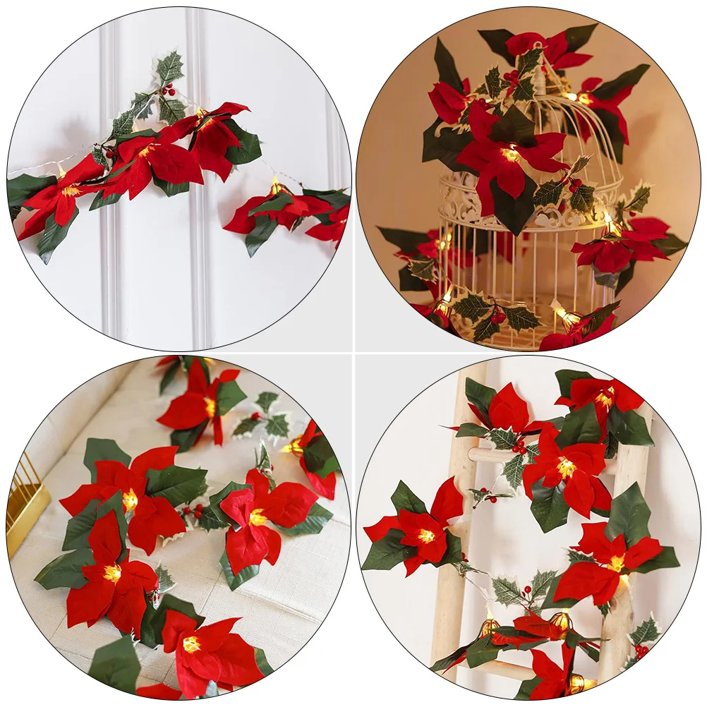 

1Set Christmas LED Light String Red Premium Plastic Waterproof Decorative Lamp for Indoor Outdoor Home Wall Window Door Ceiling