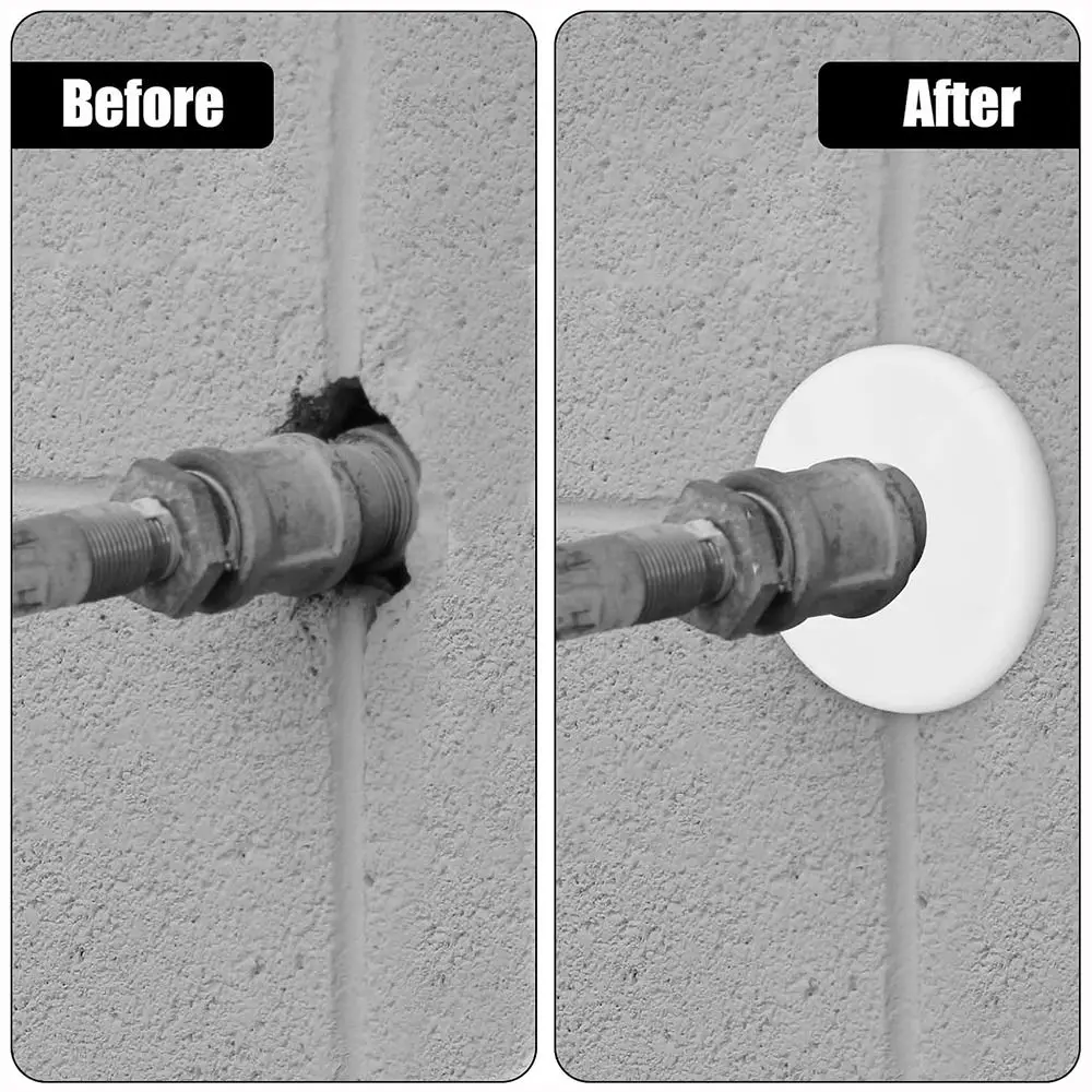 Splittable Wall Hole Decorative Cover White Self-adhesive Water Pipes Hole Cover Round Flange Cover
