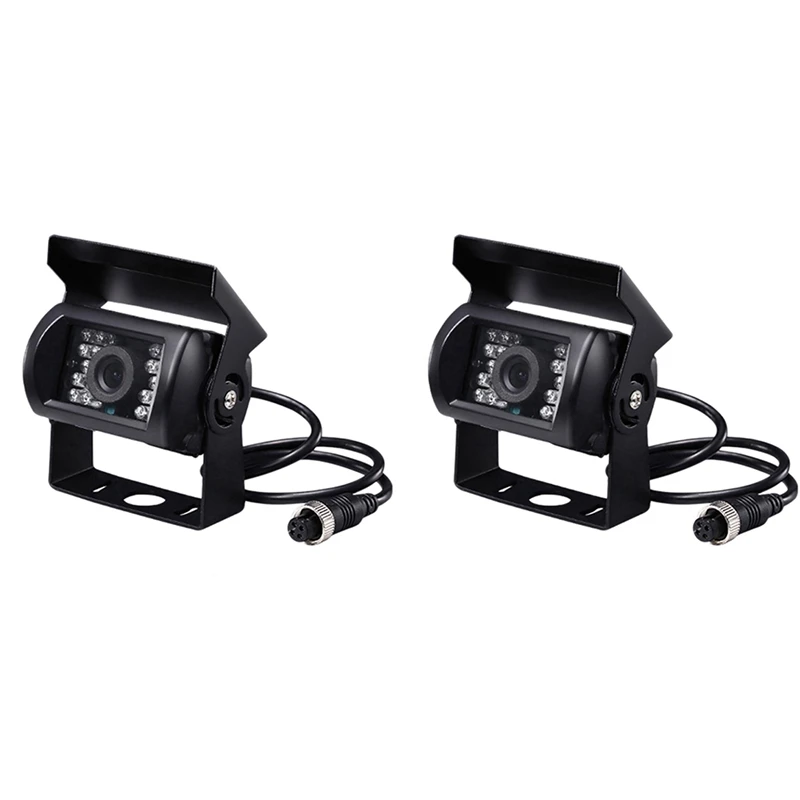 2X Aviation Head Car Rear View Monitor Upgrade 700Tvl Ccd 18 Ir Leds Reversing Camera 12/24V For Truck Caravan Bus