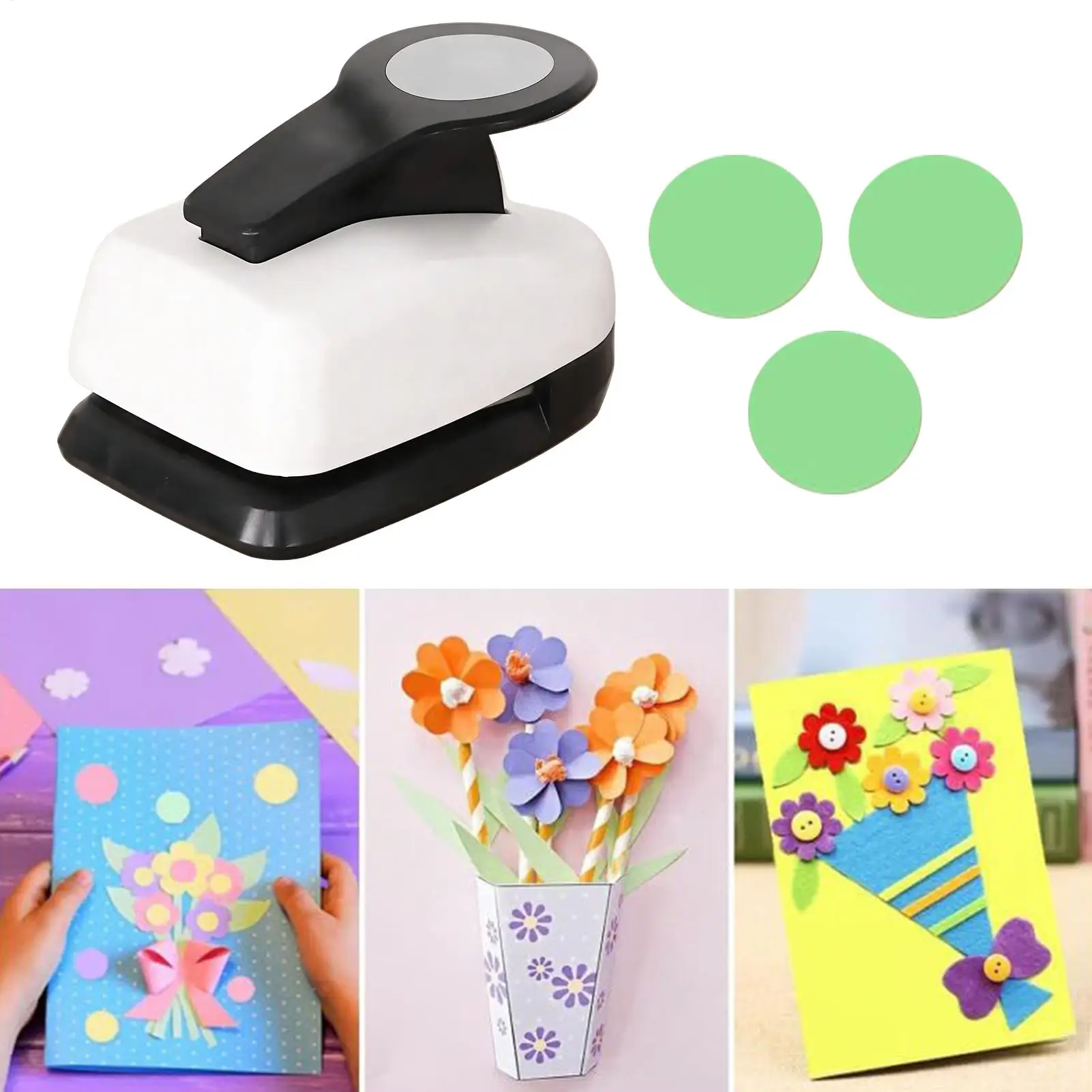 Handwerklicher Lochstanzer, runder Prägeschneider, Bastelformschneider für Scrapbooking, Grußkarten, Geschäft, Schule, Klassenzimmer, Büro