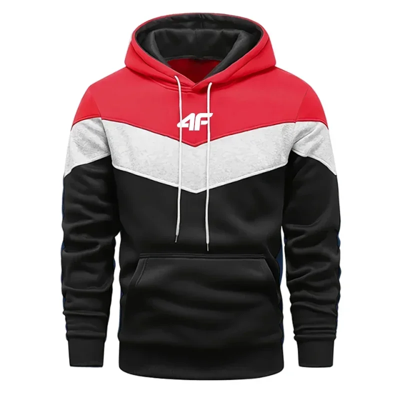 

Hot Sales Mens Tracksuit Clothing Fashion Tricolor Hooded Sweatshirts Printing Casual Jogging Sports Pullover 2025 Daily Tops