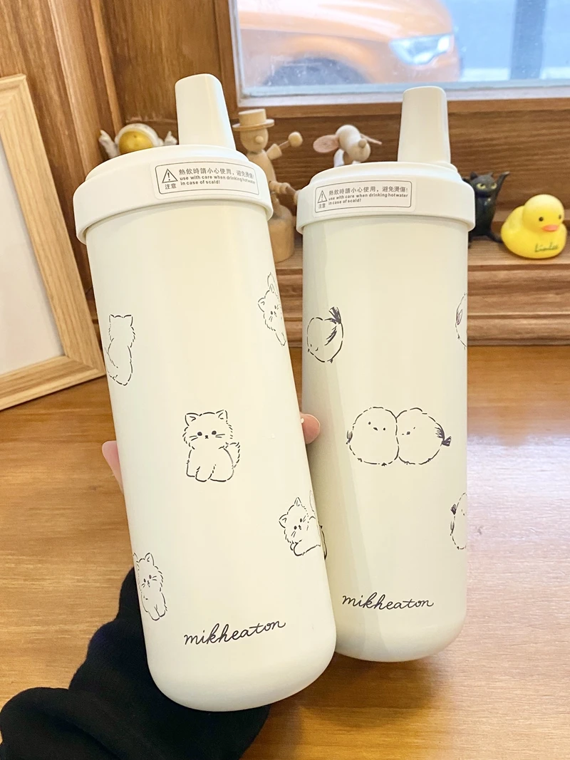 

Large Capaci Insulated Stainl Steel St Cup for Women Outdoor Leakproof Cold Beverage Preservation Cup Simple Ding