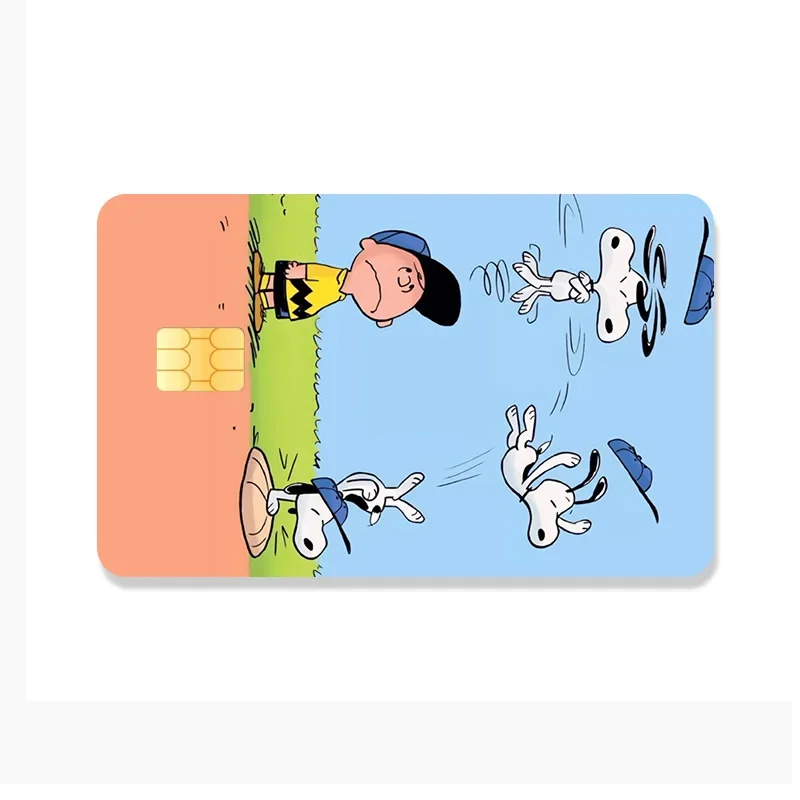 Kawaii Snoopy and his friends Baby Pvc Snoopy Stitch Waterproof Anime Film Tape Skin for Credit Card Debit Card Sticker Decal Gi