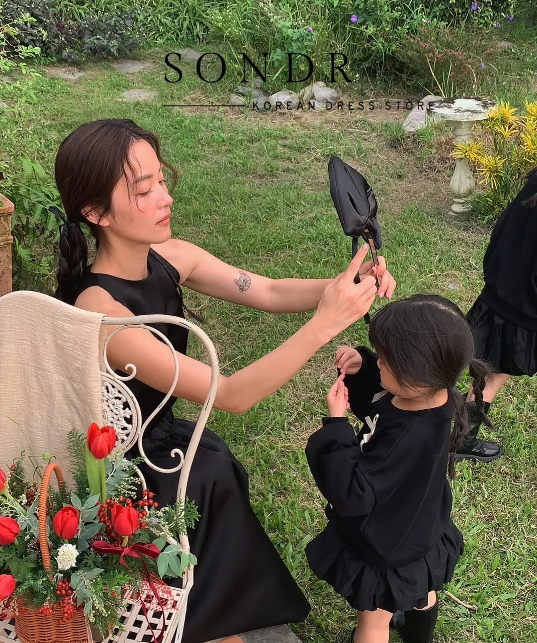 Sondr Customized Korean Photo Shoot Gown O-Neck Sleeveless Black Evening Dresses Prom Party Dresses