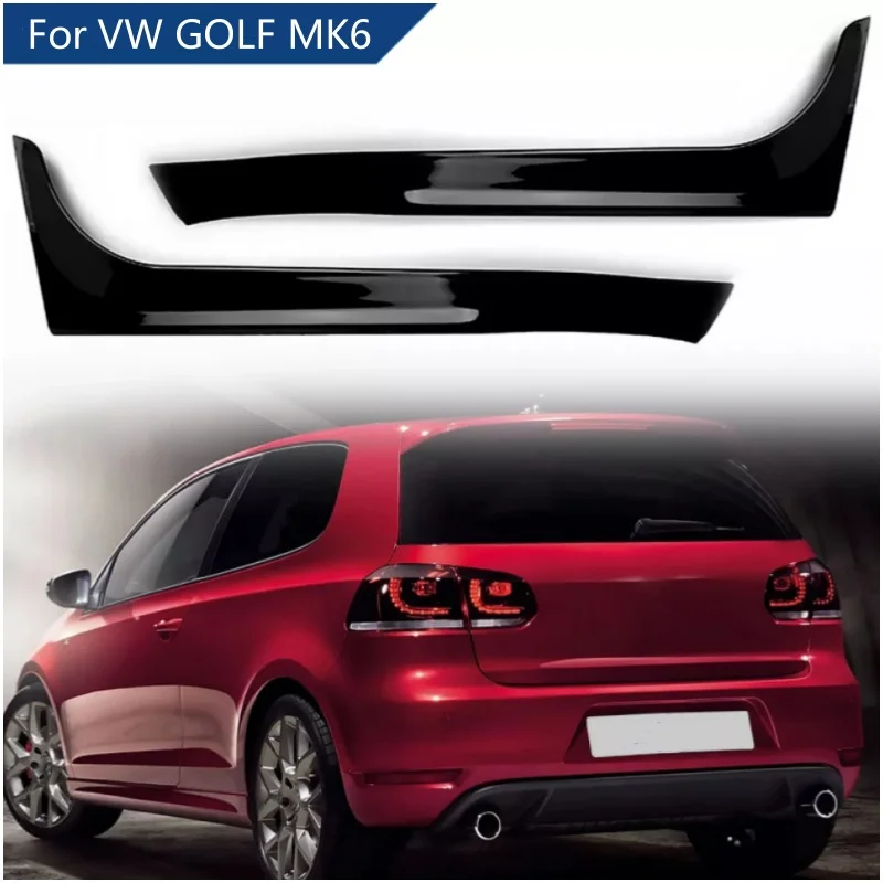 Fit For VW Golf 6 MK6 2008-2013 Pair Glossy Black Rear Window Side Spoiler Auto Replacement Parts Canard Splitter