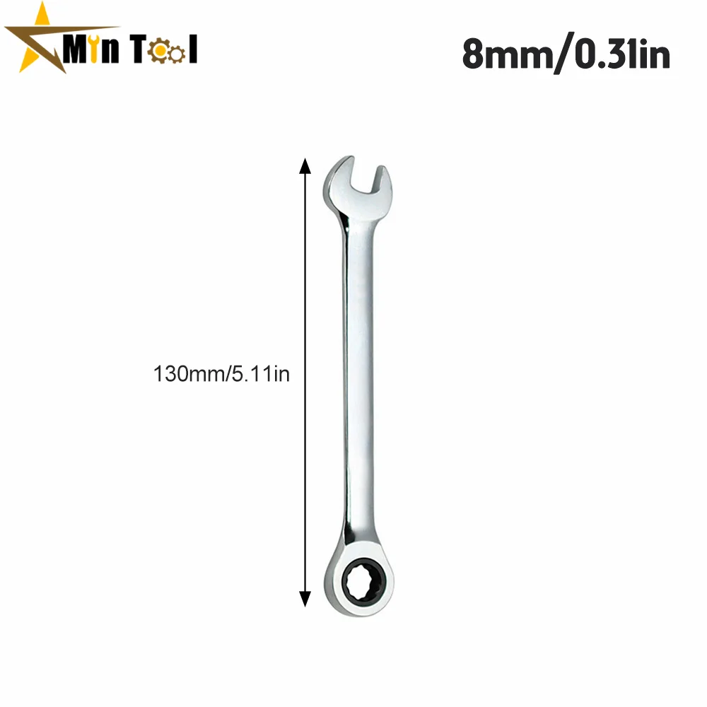 6,7,8,9,10,11,mm Ratchet Spanner Combination Wrench Keys Gear Ring Tool Handle Chrome Vanadium Tool for Car Repair Tool