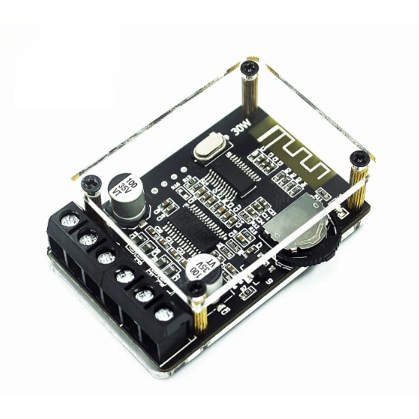 

10W 15W 20W Stereo Bluetooth Amplifier Board 12V 24V High Power Digital Amplifier Module XY P15W For Speaker DIY