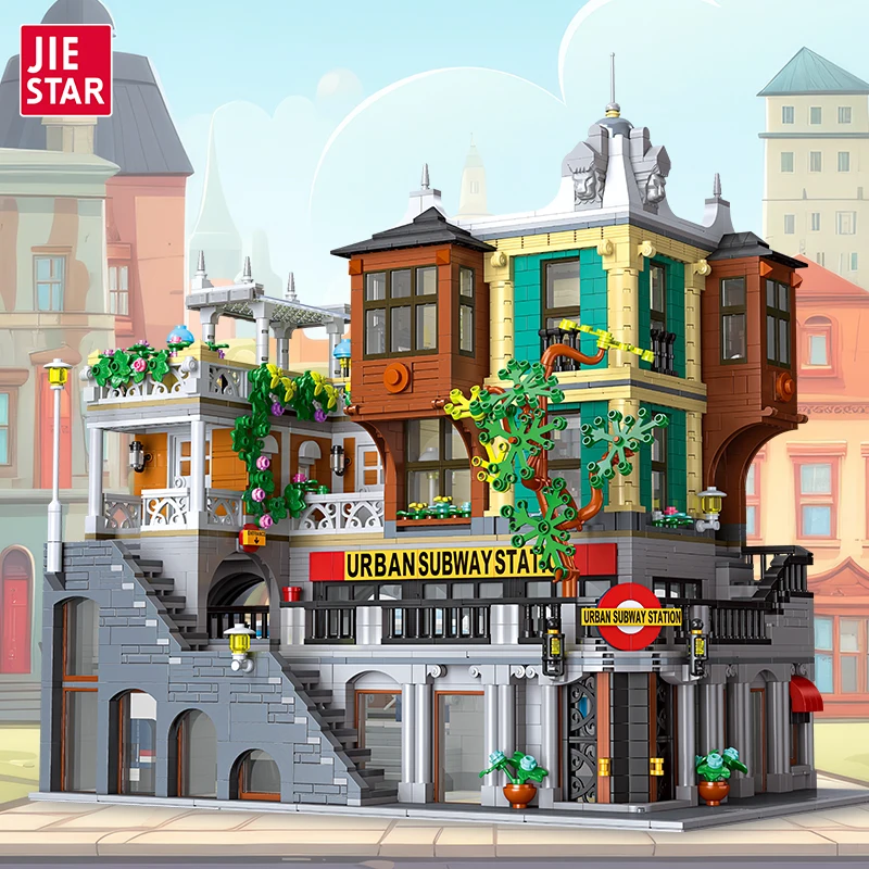MOC 3692PCS Station Building Blocks Set Large Architecture Model Desktop Decoration Christmas Gift Toys for Kids Adults