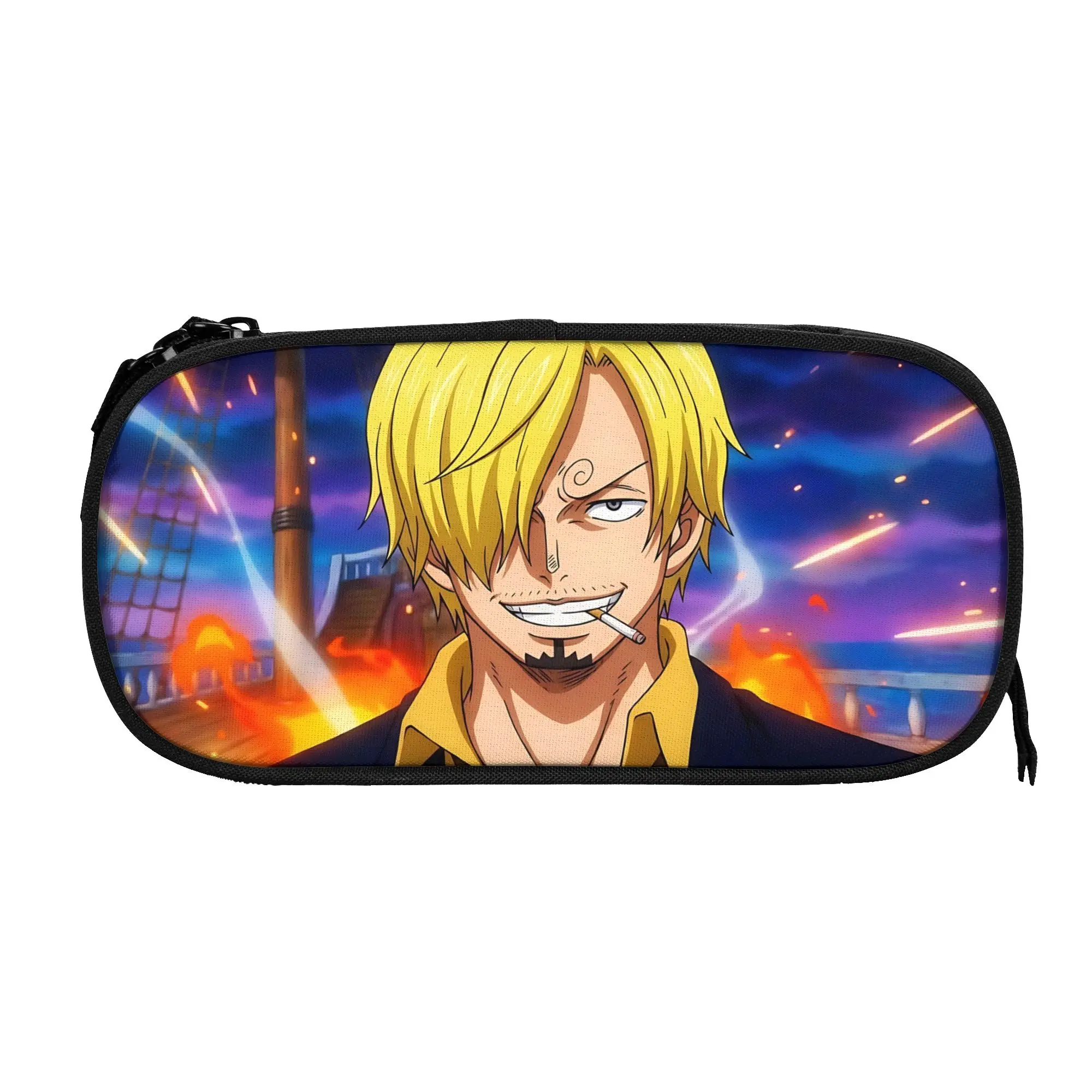 Large Capacity Bags for Child Cartoon One Piece Anime Sanji  Handheld Study Bag for Boys Gilrs Kids