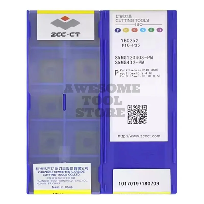ZCCCT Original SNMG120408-PM Carbide Insert Turning Tool YBC152 YBC251 YBC252 YBD102 YBD152 for Precision Machining