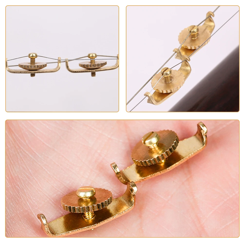 

2pcs Professional Metal Erhu Tuner Portable Violin Tuning Tool Sturdy Durable Multi-Use Musical Instrument Adjuster Accessory