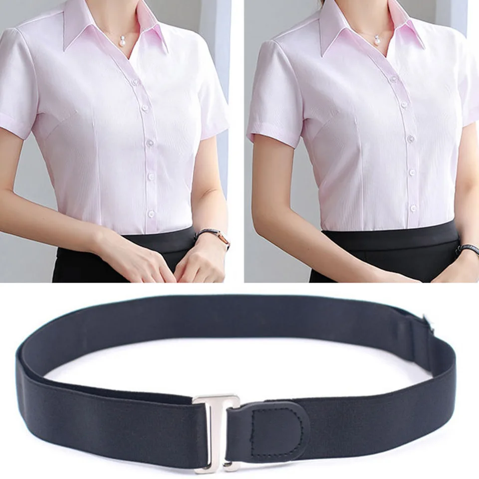 New Korean Version Men And Women's Slim Waist Belt High-Quality Anti Slip And Wrinkle Resistant Fixed Business Shirt Waist Belt