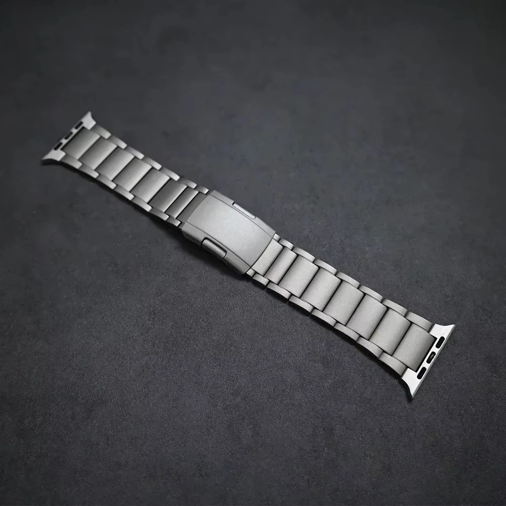 Titanium zakenlieden band voor Apple Watch Ultra 2/1 49 mm serie 10 9 8 7 6 luxe metalen band voor iWatch 46 mm 45 mm 44 mm Correa
