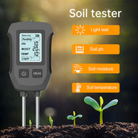 5 in 1 Soil Tester PH/Moisture/Temp/Fertility/Light Sensor Digital Humidity Monitor Measuring Tool for Flower Plants Gardening