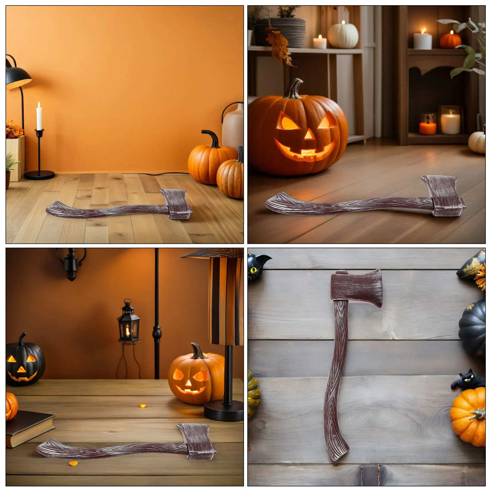 2 قطعة فأس القراصنة الدعائم البلاستيكية تصميم واقعي للهالوين تأثيري مرحلة الأداء الزخرفية وهمية الفأس لمستلزمات الحفلات و