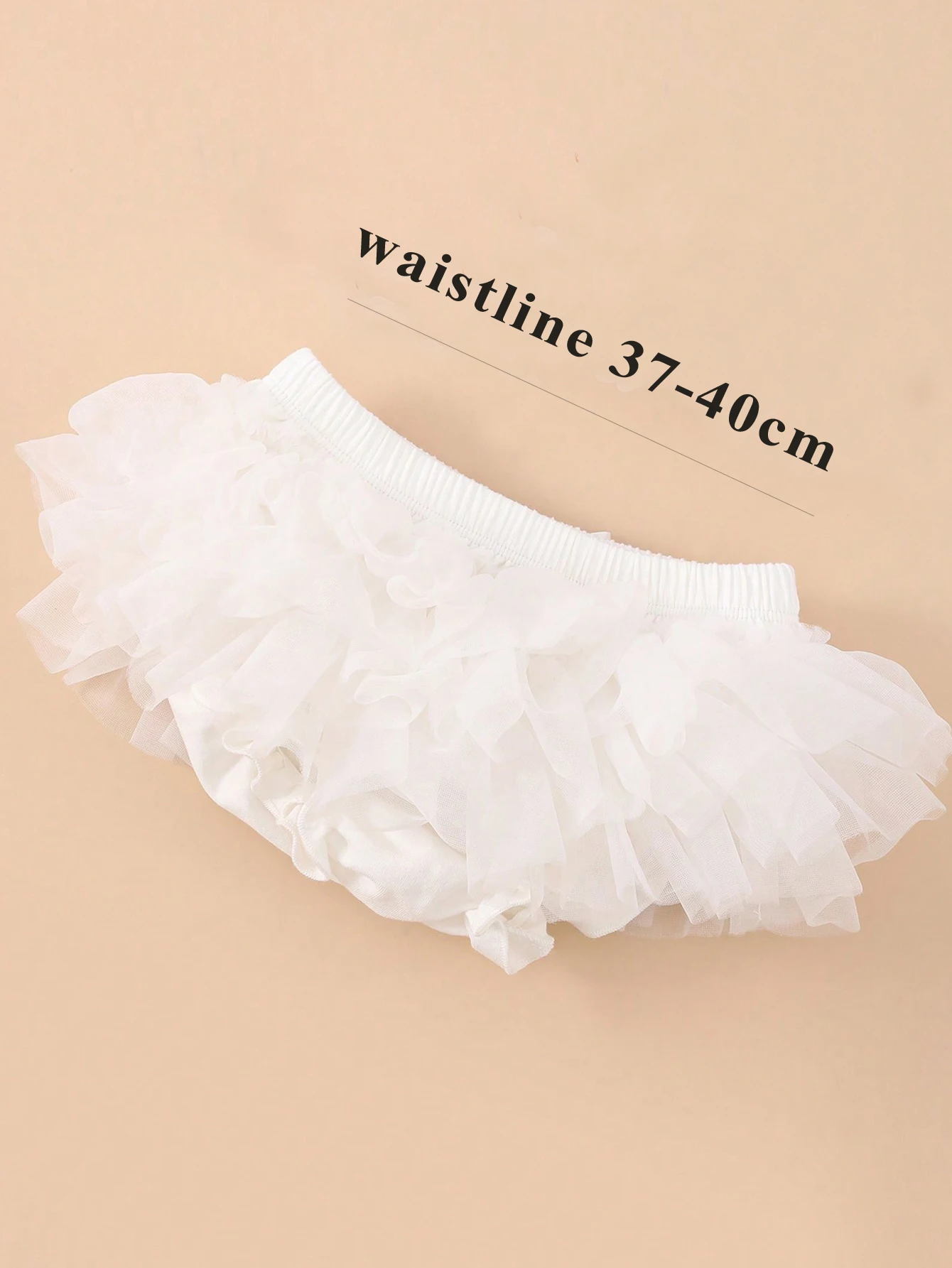 Baby Girls Tulle Tutu Bloomers Infant Newborn Diapers Cover Short Girls Ivory Chiffon Ruffle Skirted Bloomer And Flower Headband