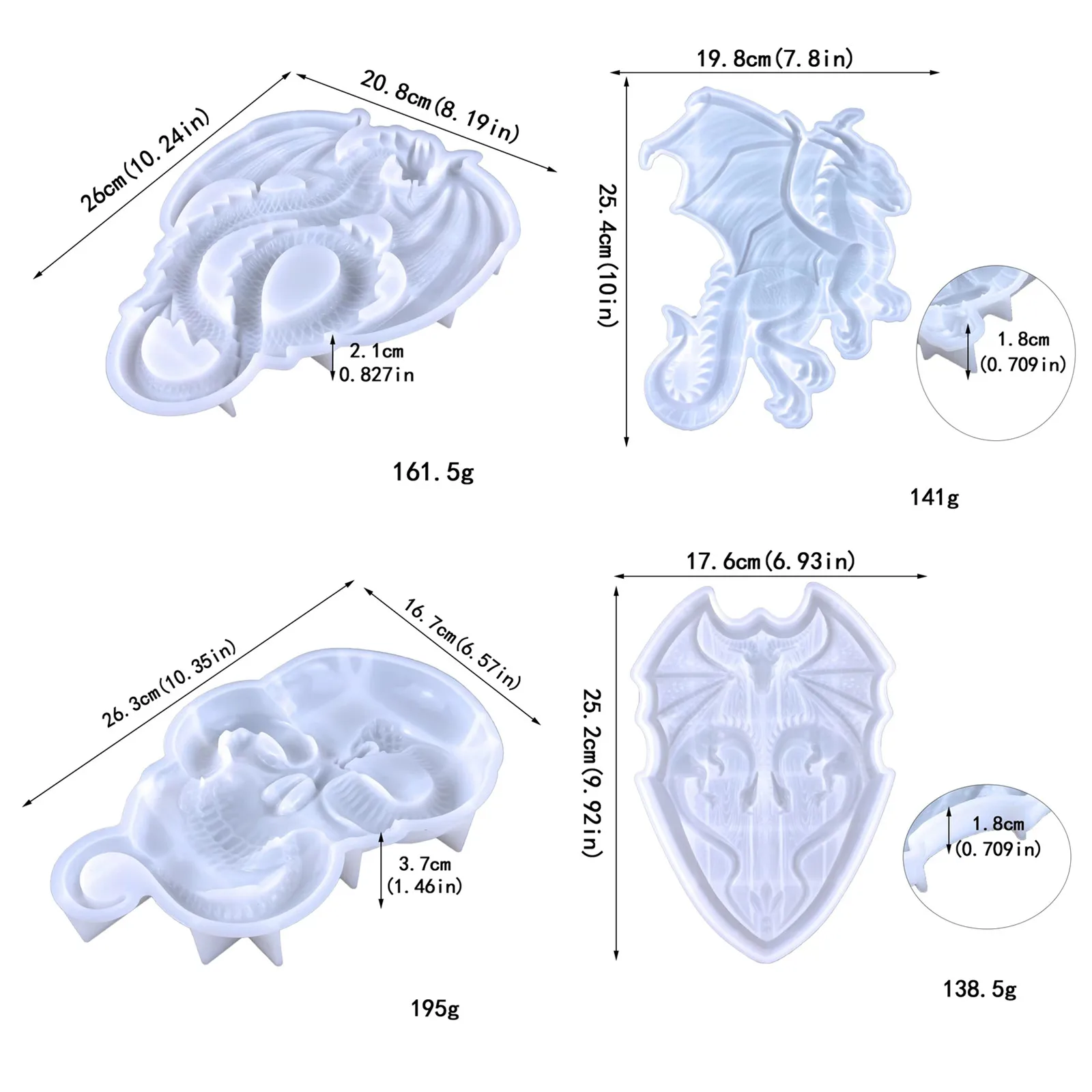 Feilong Epoxy Resin Silicone Mold Diy Cement Gypsum Snake Skull Pendant Mold For Home Decoration Jewelry Making Model