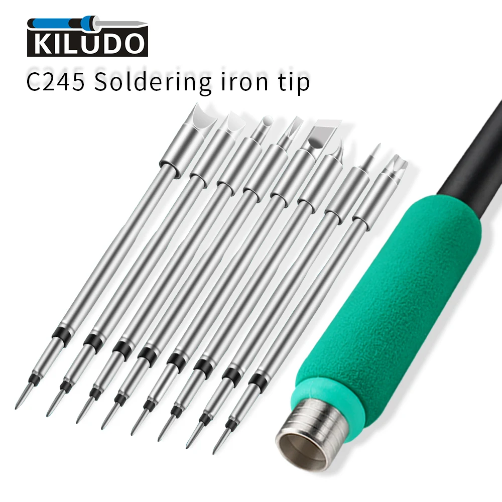 KILUDO-Cabezal de soldadura c245, compatible con soldador 245, 903, 933, 029, SK 939, 962, 931, 785, 749, 789