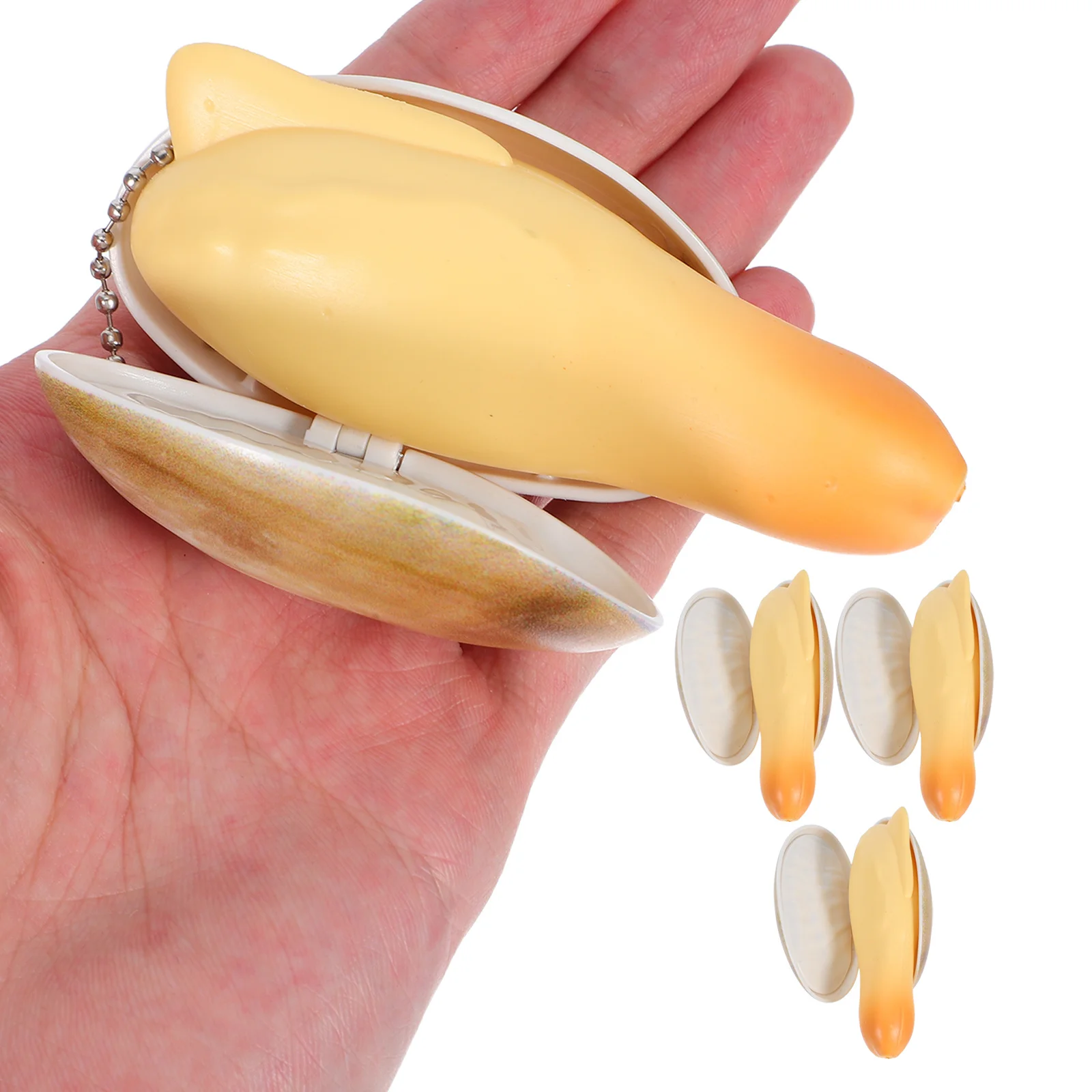 ปืนฉีดน้ำแบบกด 4 ชิ้น รูปทรงหอยเป๋าฮื้อ สมจริง ปลอดภัย สำหรับเล่นน้ำกลางแจ้ง ปาร์ตี้ริมสระน้ำ สนามหลังบ้าน ชายหาด สนุกสนาน ทำจากพลาสติก