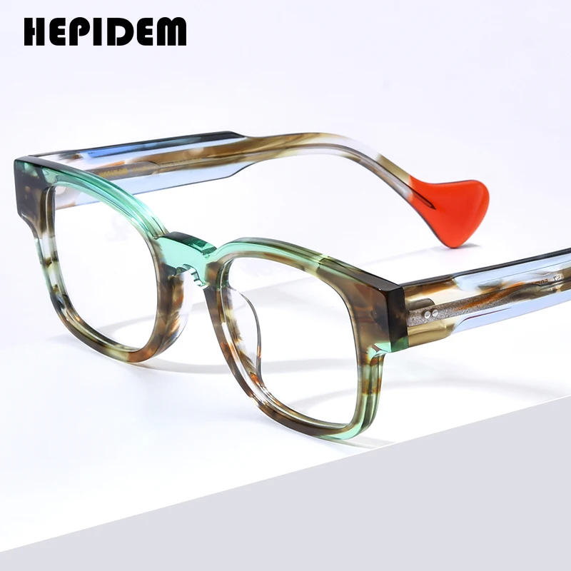 

HEPIDEM Acetate Glasses Frame Men 2024 New Women Fashion Square Eyeglasses Spectacles Eyewear H9357