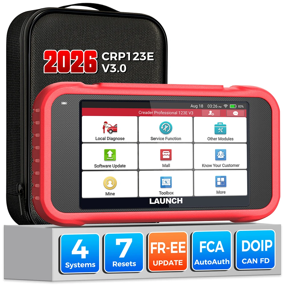 2026 Новый-LAUNCH X431 CRP123E V3.0 CRP123I V3.0 Бесплатное обновление Автоматический сканер OBD2 CANFD Doip ENG ABS SRS AT Системные диагностические инструменты