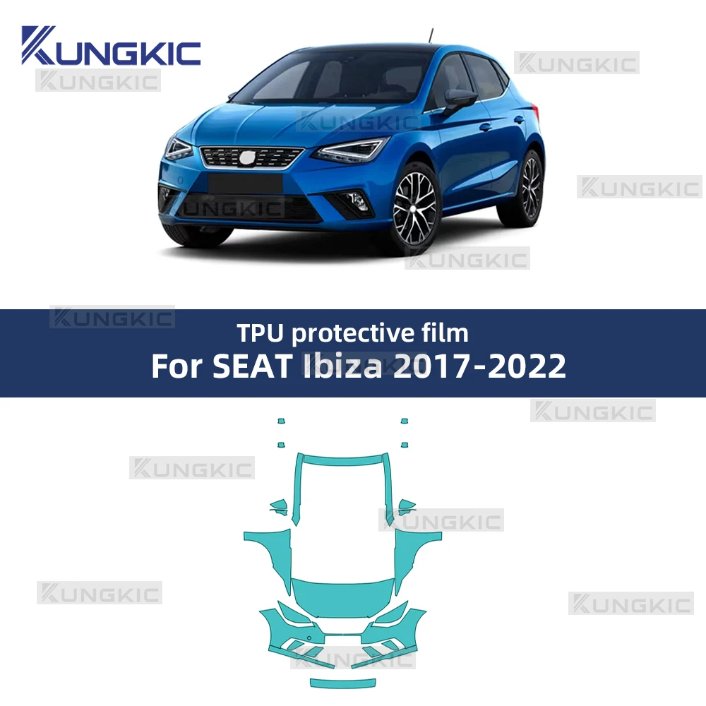 

Transparent Film for Seat Ibiza 2017 2018 2019 2020 2021 2022 Pre-Cut Front Bumper Engine Hood Paint Protection PPF Anti-scratch