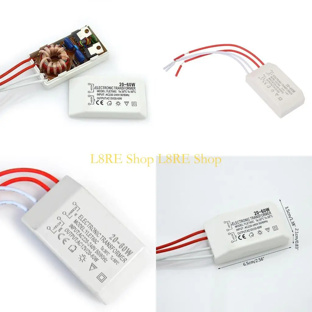 

L8RE AC 220V-12V Halogen Light Lamp Bulb Driver Power Supply Converter