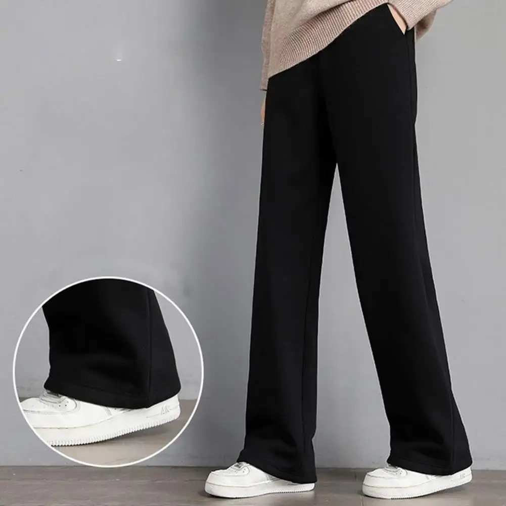 Women Autumn Winter Long Trousers Elastic High Waist Winter Pants Winter Women's Fleece Lined Pants Elastic High Waist for A